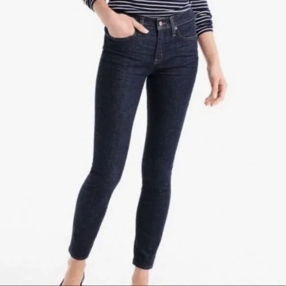 J.Crew Dark Wash Ever Stretch Skinny Ankle Toothpick Jeans 27 - Picture 4 of 16